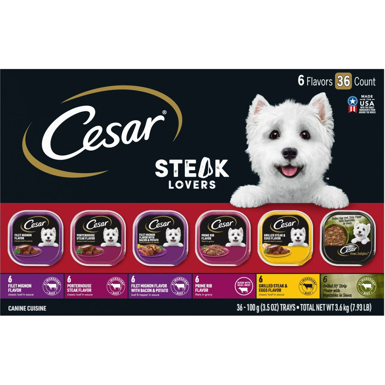 Cesar Home Delights & Classic Loaf In Sauce Variety Pack Small Breed Adult Wet Dog Food Trays & Cesar Steak Lovers Variety Pack Small Breed Adult Wet Dog Food Trays 6 Cesar Home Delights & Classic Loaf In Sauce Variety Pack Small Breed Adult Wet Dog Food Trays & Cesar Steak Lovers Variety Pack Small Breed Adult Wet Dog Food Trays - Image 6