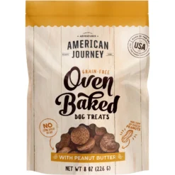 American Journey Salmon & Sweet Potato Recipe Grain-Free Dry Dog Food & American Journey Peanut Butter Recipe Grain-Free Oven Baked Crunchy Biscuit Dog Treats -Pawsphoria Sales Store 916742 PT5. AC SS1800 V1689883371