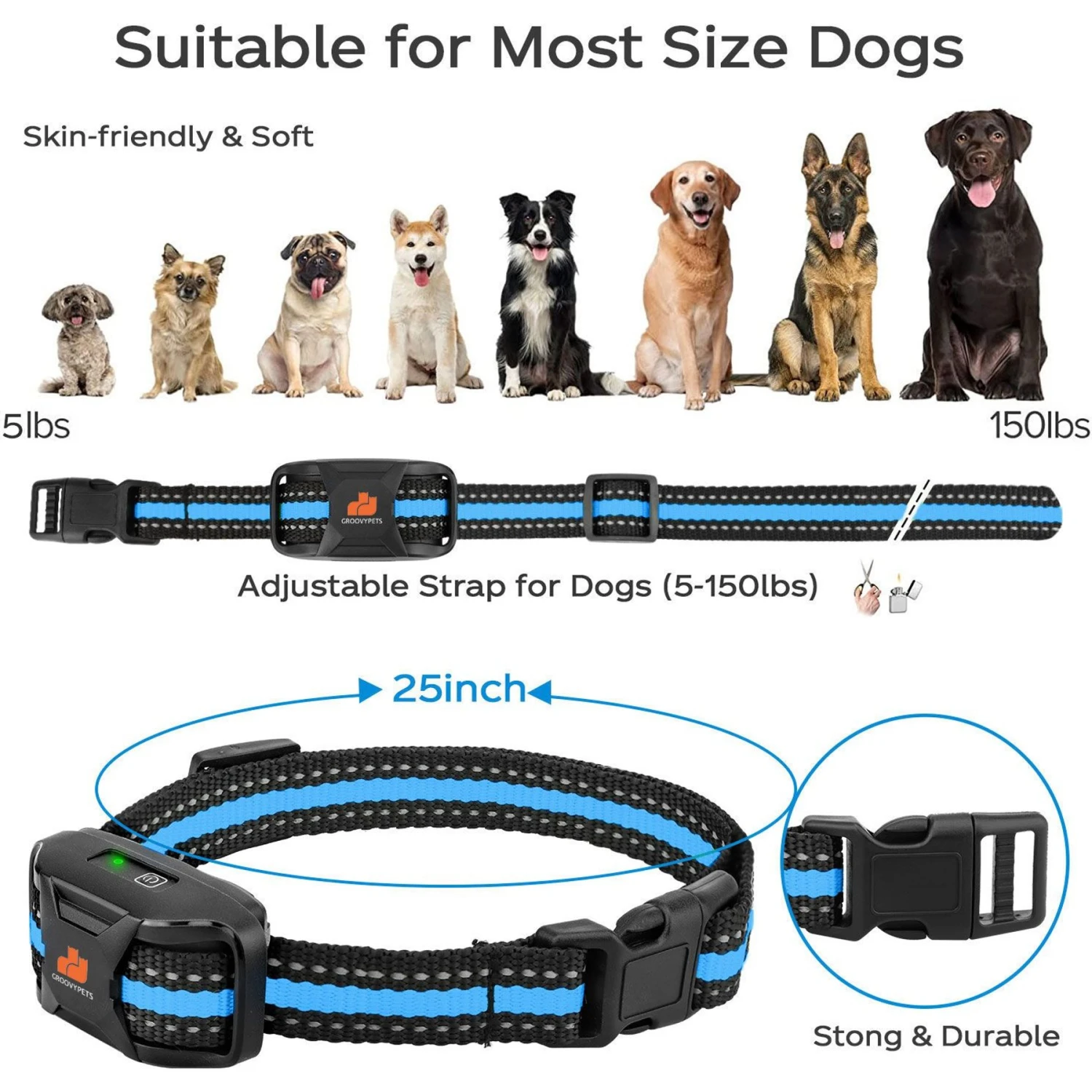 GroovyPets 1100 Yard Remote Two Dog Training Shock Dog Collar 7 GroovyPets 1100 Yard Remote Two Dog Training Shock Dog Collar - Image 7