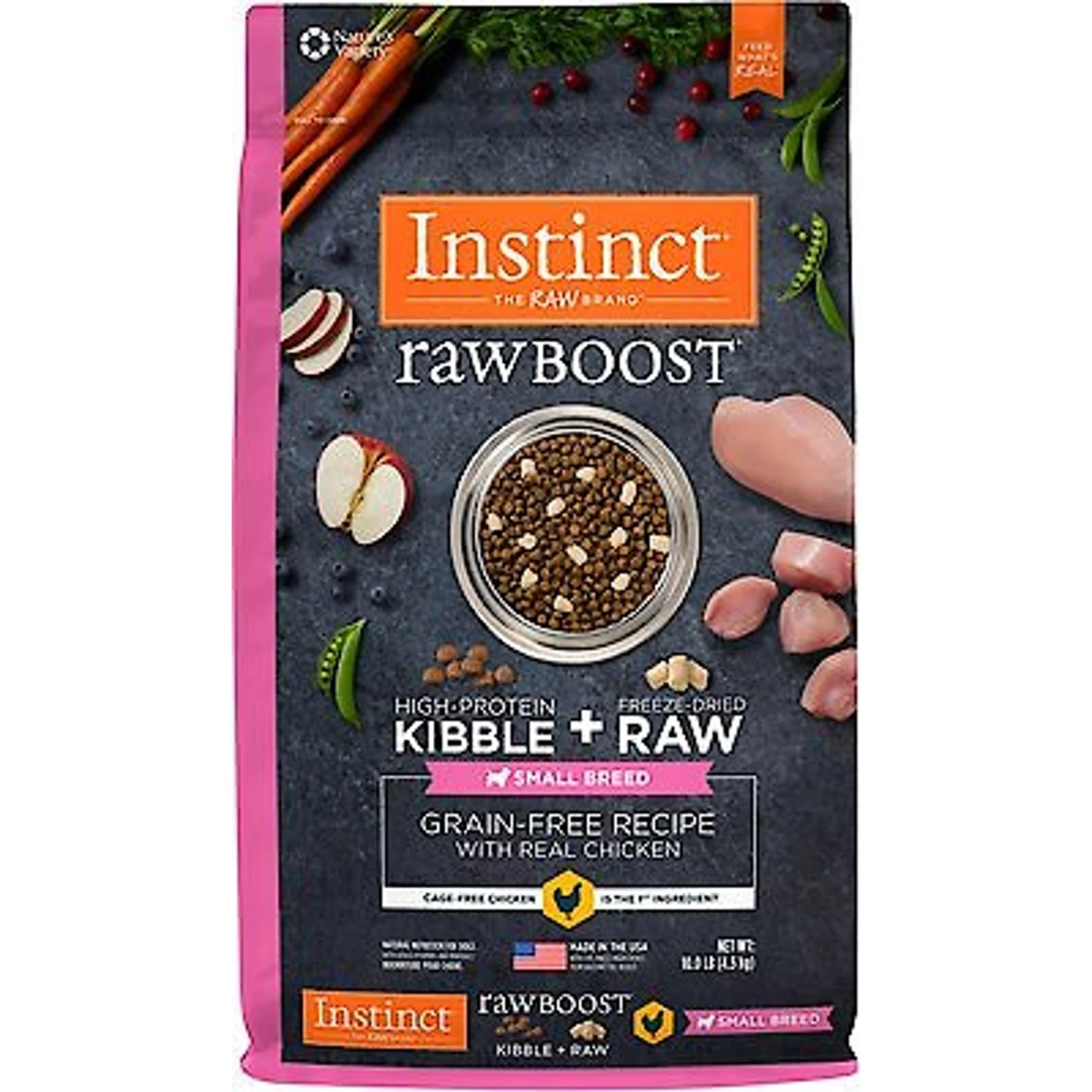 Instinct Raw Boost Small Breed Grain-Free Recipe With Real Chicken & Freeze-Dried Raw Pieces Dry Dog Food 1 Instinct Raw Boost Small Breed Grain-Free Recipe With Real Chicken & Freeze-Dried Raw Pieces Dry Dog Food