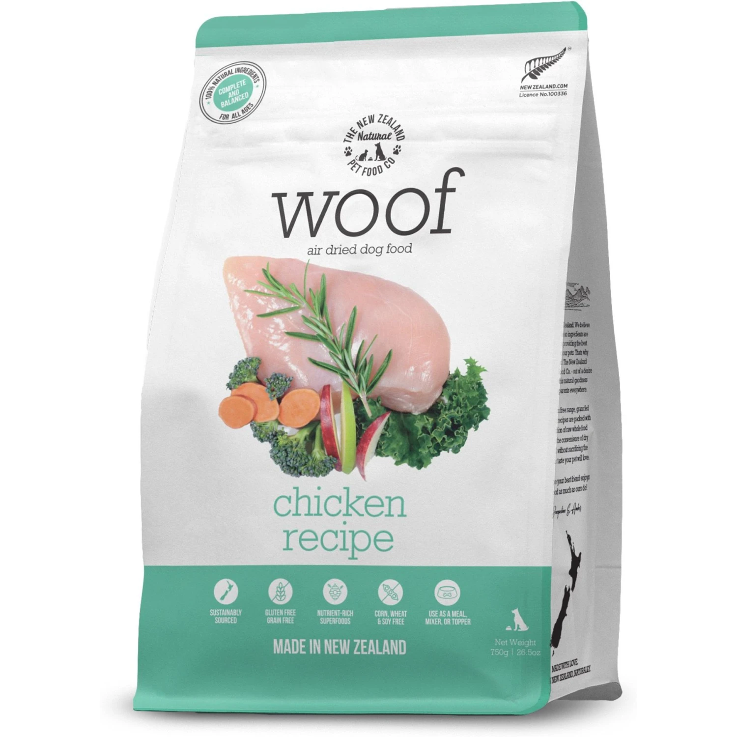 The New Zealand Natural Pet Food Co. Woof Chicken Air Dried Dog Food, 26.5-oz Bag 1 The New Zealand Natural Pet Food Co. Woof Chicken Air Dried Dog Food, 26.5-oz Bag
