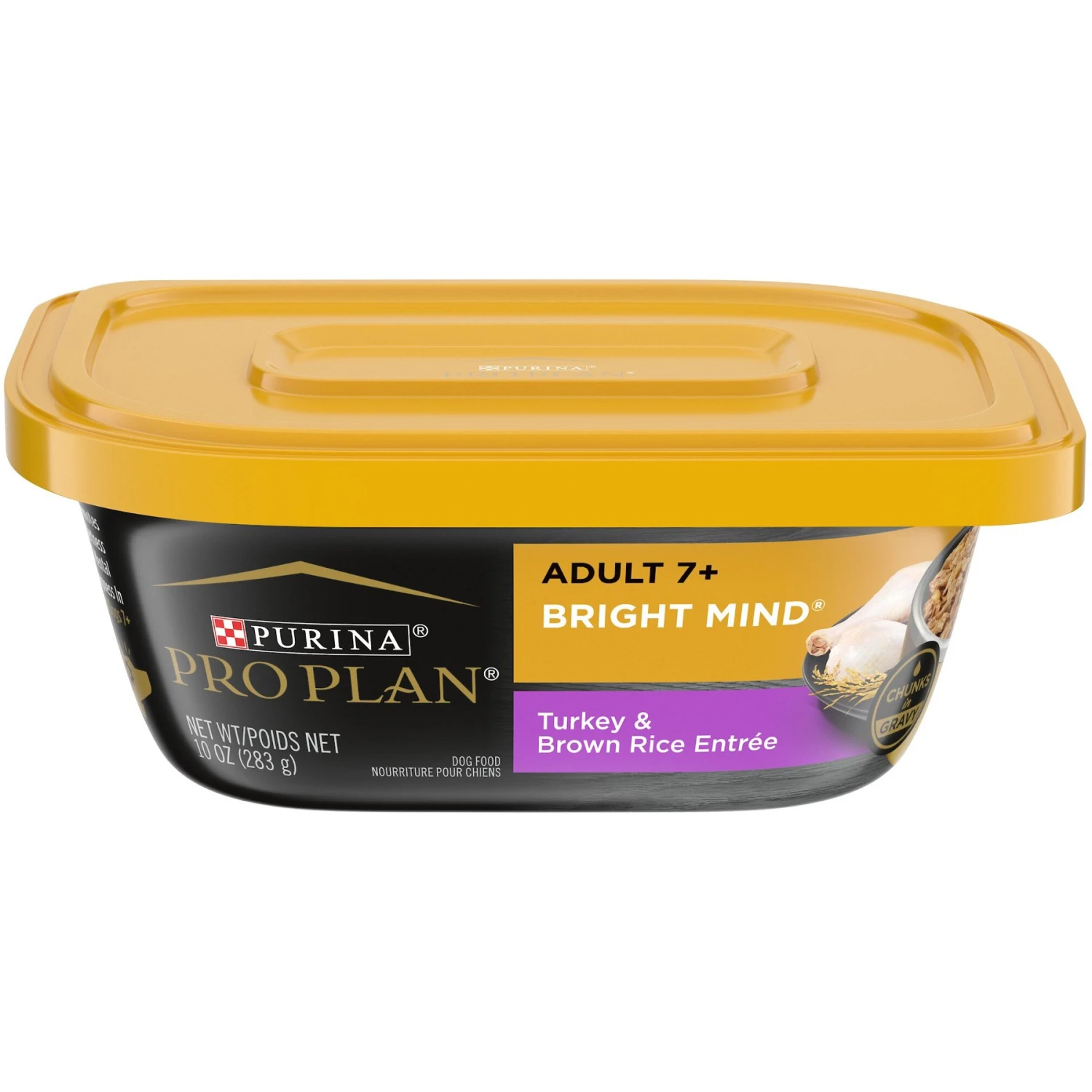 Purina Pro Plan Bright Mind Senior Adult 7+ Turkey & Brown Rice Entree Wet Dog Food 1 Purina Pro Plan Bright Mind Senior Adult 7+ Turkey & Brown Rice Entree Wet Dog Food