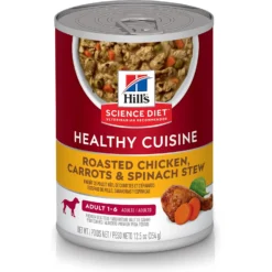 Hill's Science Diet Adult Healthy Cuisine Roasted Chicken, Carrots & Spinach Stew Canned Dog Food