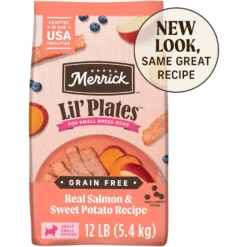 Merrick Lil' Plates Grain-Free Chicken-Free Real Salmon + Sweet Potato Recipe Small Breed Dry Dog Food