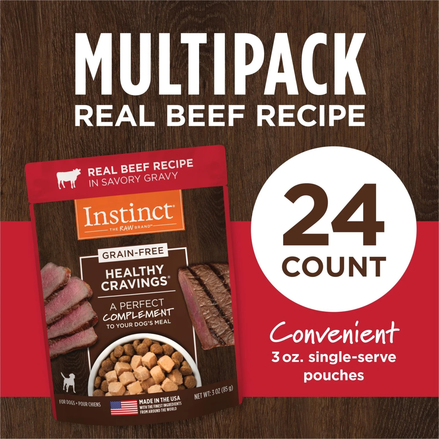 Instinct Healthy Cravings Grain-Free Cuts & Gravy Real Beef Recipe Wet Dog Food Topper 6 Instinct Healthy Cravings Grain-Free Cuts & Gravy Real Beef Recipe Wet Dog Food Topper - Image 6