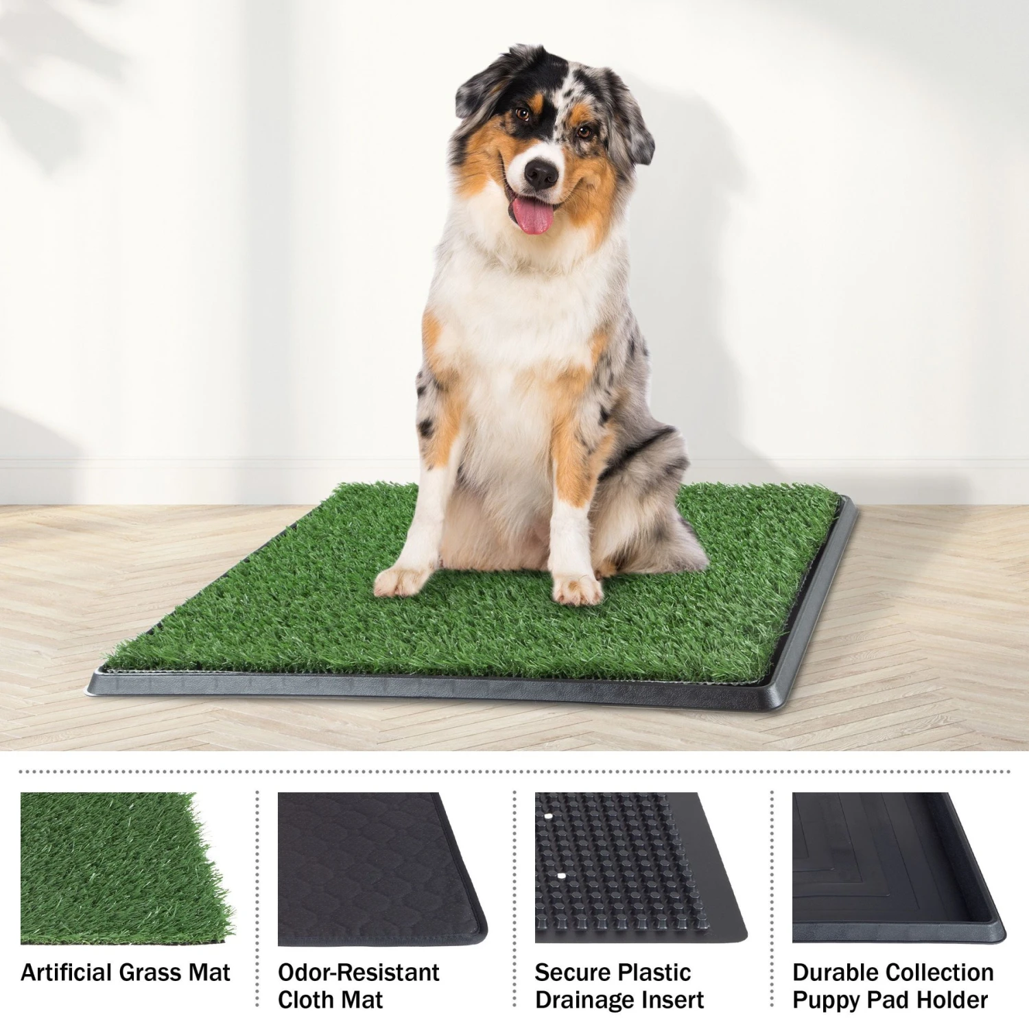 Pet Adobe Artificial Grass 4-Layer Potty Trainer Dog Mat 5 Pet Adobe Artificial Grass 4-Layer Potty Trainer Dog Mat - Image 5