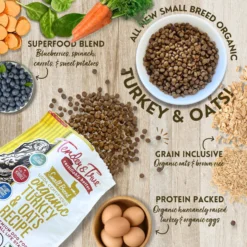 Tender & True Organic Turkey & Oats Recipe Small Breed Dry Dog Food, 4-lb Bag -Pawsphoria Sales Store 945470 PT2. AC SS1800 V1701796006