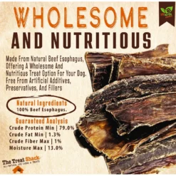 The Treat Shack 12-in Beef Esophagus Gullet Flats Dog Treat -Pawsphoria Sales Store 948654 PT2. AC SS1800 V1698438921