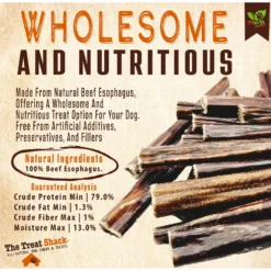 The Treat Shack 6-in Beef Esophagus Gullet Sticks Dog Treat -Pawsphoria Sales Store 948694 PT3. AC SS1800 V1698440484