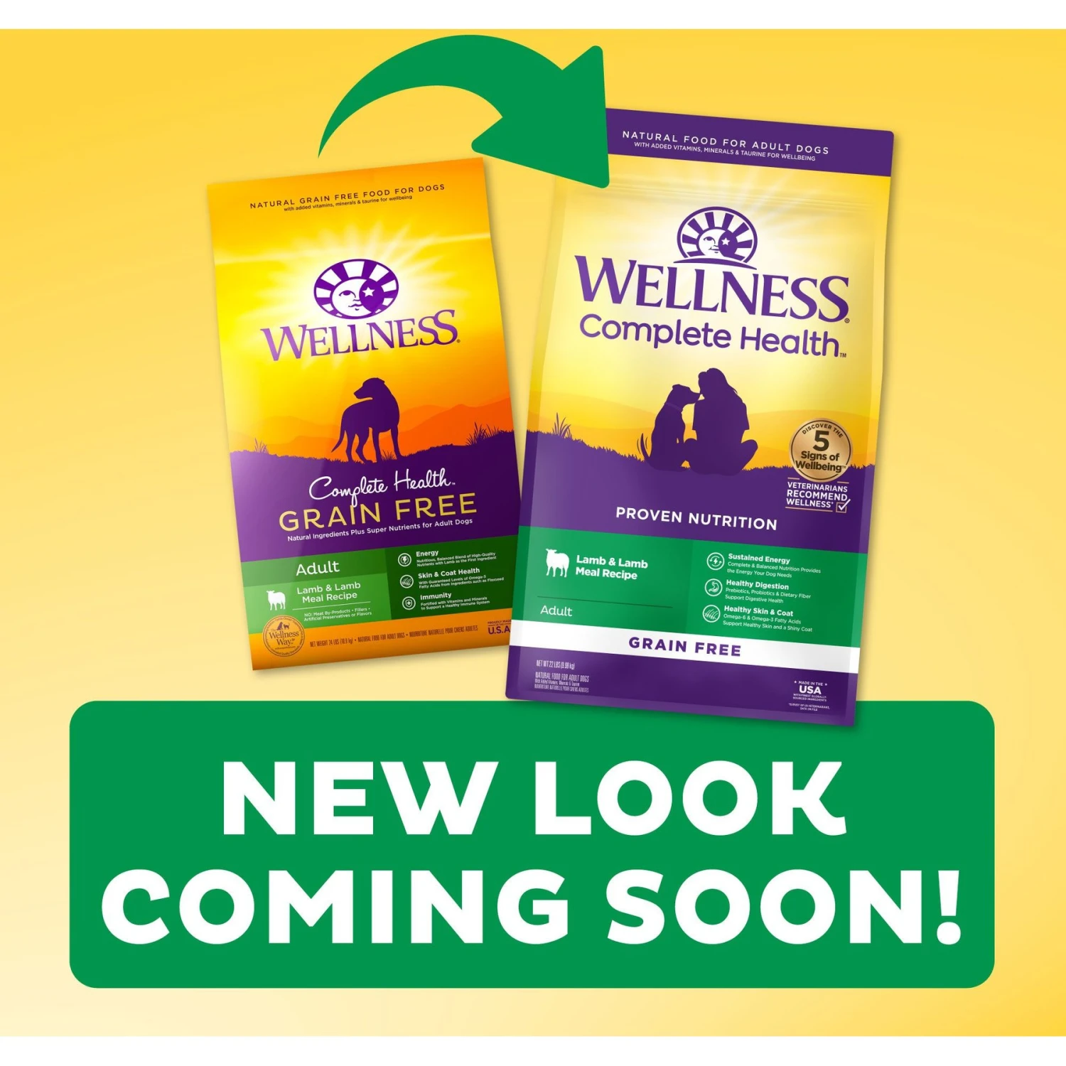 Wellness Grain-Free Complete Health Adult Lamb & Lamb Meal Recipe Dry Dog Food 2 Wellness Grain-Free Complete Health Adult Lamb & Lamb Meal Recipe Dry Dog Food - Image 2