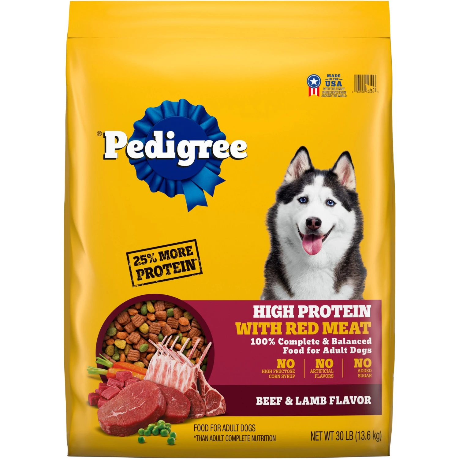 Pedigree High Protein Beef & Lamb Flavor Dog Kibble Adult Dry Dog Food 1 Pedigree High Protein Beef & Lamb Flavor Dog Kibble Adult Dry Dog Food