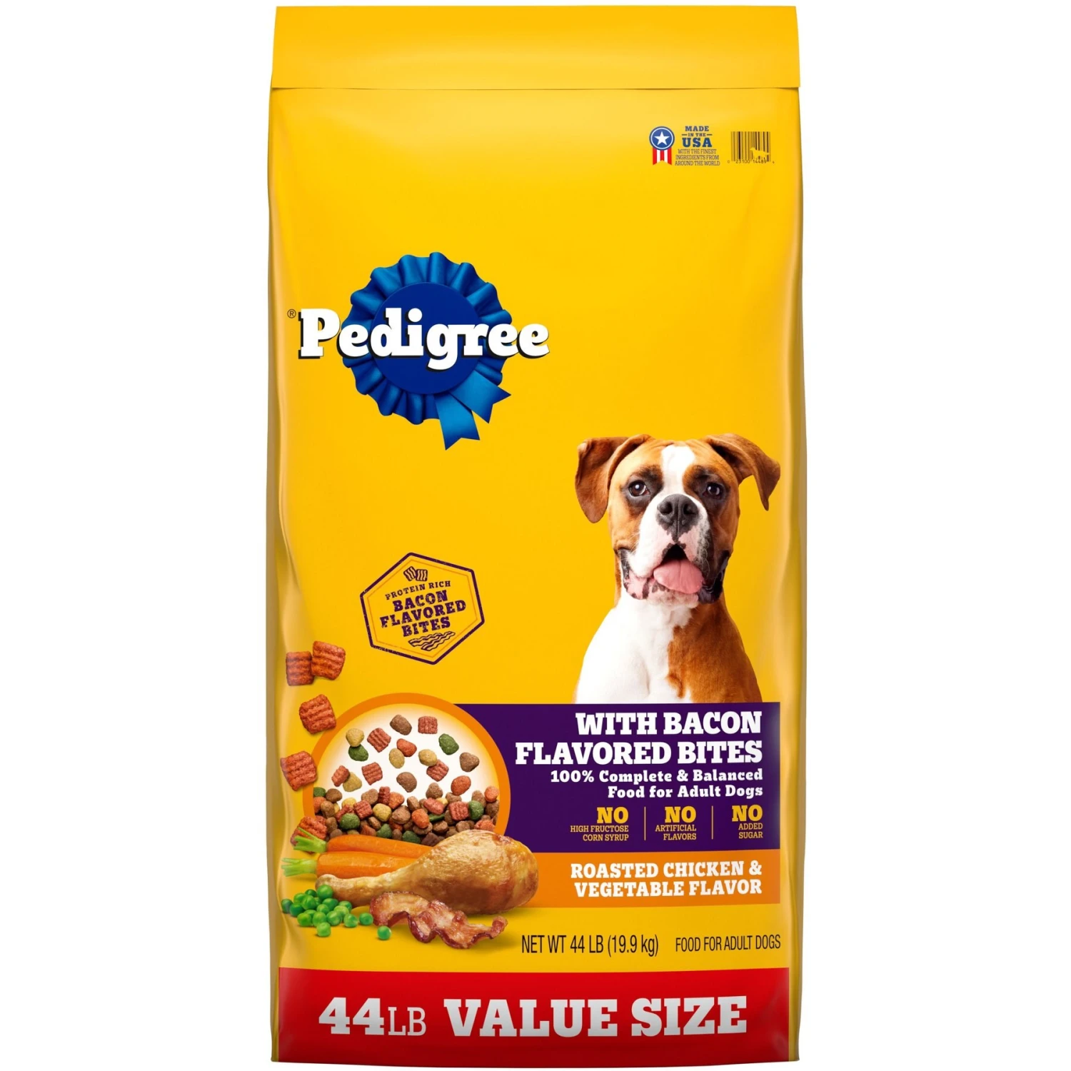 Pedigree Roasted Chicken & Vegetable Flavor With Bacon Flavored Bites Adult Dry Dog Food 1 Pedigree Roasted Chicken & Vegetable Flavor With Bacon Flavored Bites Adult Dry Dog Food