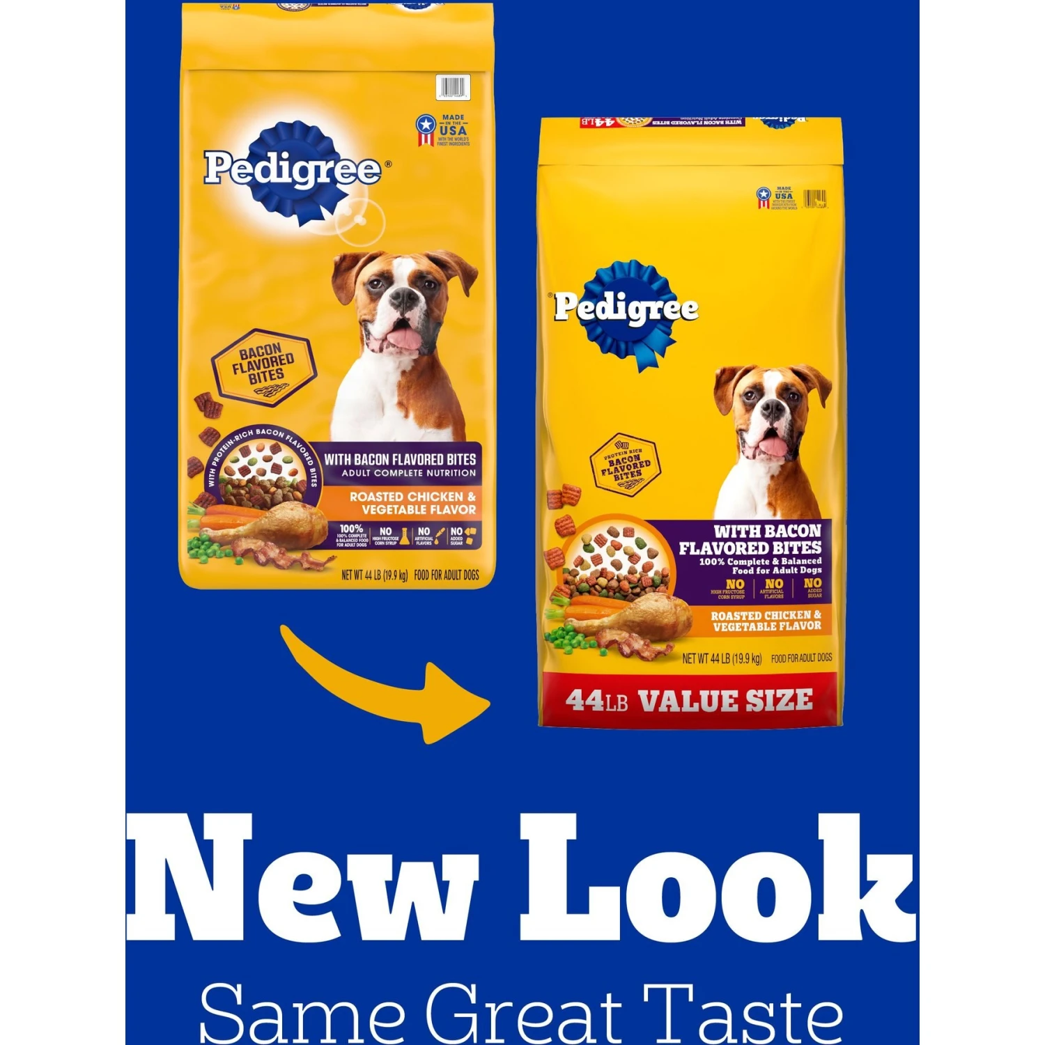 Pedigree Roasted Chicken & Vegetable Flavor With Bacon Flavored Bites Adult Dry Dog Food 3 Pedigree Roasted Chicken & Vegetable Flavor With Bacon Flavored Bites Adult Dry Dog Food - Image 3