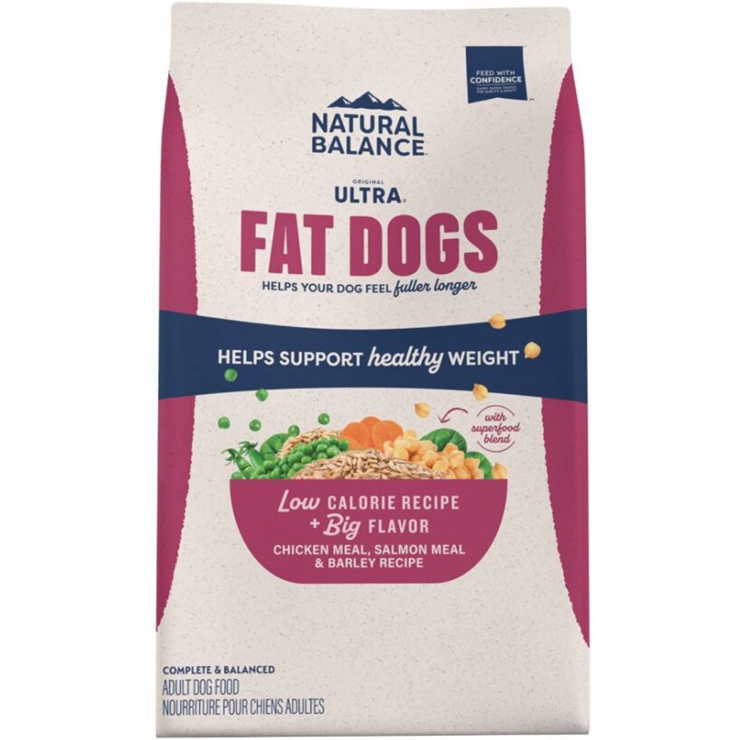 Natural Balance Fat Dogs Chicken & Salmon Formula Low Calorie Dry Dog Food 1 Natural Balance Fat Dogs Chicken & Salmon Formula Low Calorie Dry Dog Food