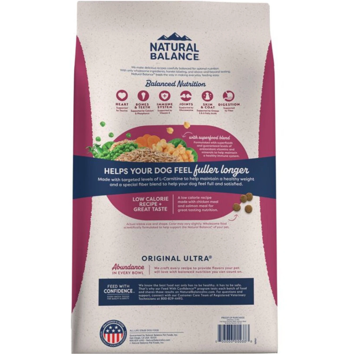 Natural Balance Fat Dogs Chicken & Salmon Formula Low Calorie Dry Dog Food 3 Natural Balance Fat Dogs Chicken & Salmon Formula Low Calorie Dry Dog Food - Image 3