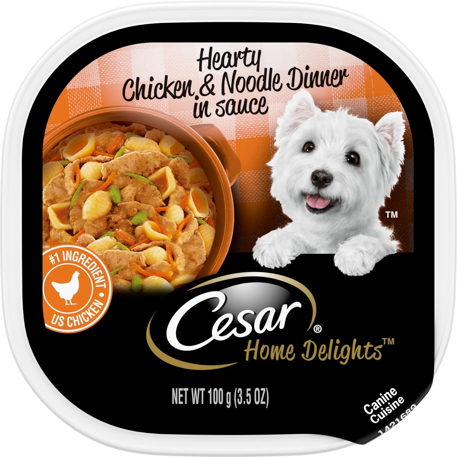 Cesar Home Delights Hearty Chicken & Noodle Dinner In Sauce Wet Dog Food, 3.5-oz Tray 2 Cesar Home Delights Hearty Chicken & Noodle Dinner In Sauce Wet Dog Food, 3.5-oz Tray - Image 2