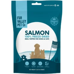 Fur Valley Salmon Freeze-Dried Dog & Cat Food Topper, 5-oz Bag