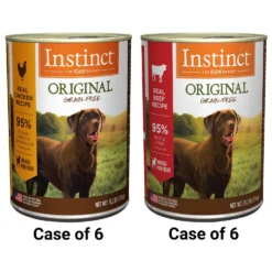 Instinct Original Grain-Free Real Beef Recipe Natural Wet Canned Dog Food & Instinct Original Grain-Free Real Chicken Recipe Natural Wet Canned Dog Food