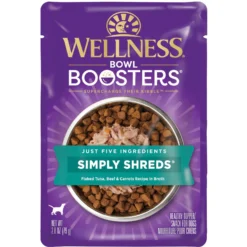 Wellness Bowl Boosters Simply Shreds Tuna, Beef & Carrots Natural Grain-Free Wet Dog Food Mixer Or Topper, 2.8-oz Pouch, Case Of 12 & Wellness Bowl Boosters Simply Shreds Chicken Liver & Broccoli Natural Grain-Free Wet Dog Food Mixer Or Topper, 2.8-oz Pouch, Case Of 12 11 Wellness Bowl Boosters Simply Shreds Tuna, Beef & Carrots Natural Grain-Free Wet Dog Food Mixer Or Topper, 2.8-oz Pouch, Case Of 12 & Wellness Bowl Boosters Simply Shreds Chicken Liver & Broccoli Natural Grain-Free Wet Dog Food Mixer Or Topper, 2.8-oz Pouch, Case Of 12 -Pawsphoria Sales Store 971566 PT2. AC SS1800 V1696340507