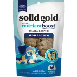 Solid Gold Chicken Meatball In Gravy With Nutrientboost High-Protein Wet Dog Food Topper, 10.5-oz Pouch
