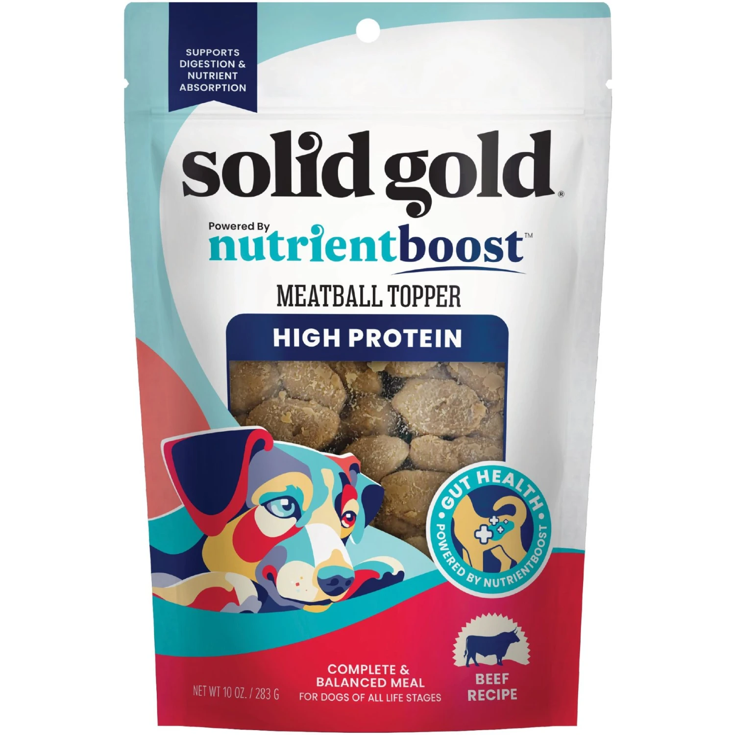 Solid Gold Beef Meatball In Gravy With Nutrientboost High-Protein Wet Dog Food Topper, 10.5-oz Pouch 1 Solid Gold Beef Meatball In Gravy With Nutrientboost High-Protein Wet Dog Food Topper, 10.5-oz Pouch