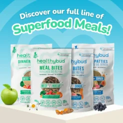 Healthybud Beef Meal Bites Freeze-Dried Dog Food, 14-oz Bag -Pawsphoria Sales Store 992558 PT7. AC SS1800 V1702938489